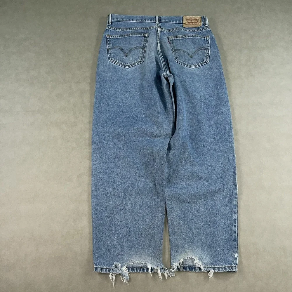 Vintage Levis 560 Jeans Mens 34x30 Comfort Fit Loose Denim Distressed Baggy Y2K